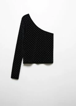 Top Velours Strass -Promos Mango Boutique 57069098 99 B