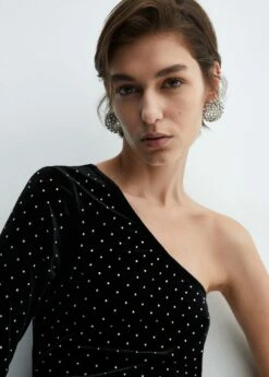 Top Velours Strass -Promos Mango Boutique 57069098 99 D1