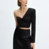 Blouse Crop Asymétrique -Promos Mango Boutique 57069105 99