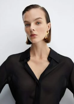 Chemise Bords Satinés 12 Chemise Bords Satinés -Promos Mango Boutique 57069106 99 D1