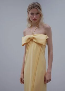 Robe Cache-cœur Col Nœud