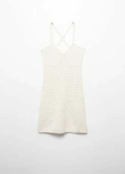 Robe Maille Détail Ajouré -Promos Mango Boutique 57072879 02 B