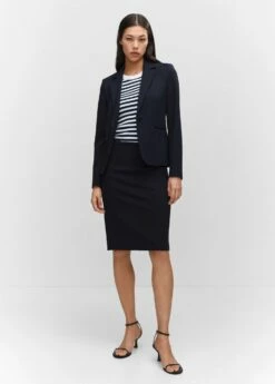 Jupe Crayon Fendue Maille Point De Rome 19 Jupe Crayon Fendue Maille Point De Rome -Promos Mango Boutique 57072885 69 99999999 01