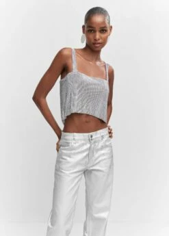 Nouvelles versions 3 Top Maille Filet Cristaux