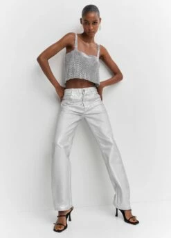 Top Maille Filet Cristaux -Promos Mango Boutique 57072892 PL D2