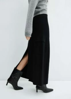 Jupe Maille Poches Cargo -Promos Mango Boutique 57073814 99 D6