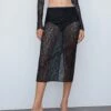 Jupe Midi Dentelle 2 Jupe Midi Dentelle -Promos Mango Boutique 57073817 99