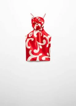 Top Satiné Imprimé Fleur Décorative -Promos Mango Boutique 57073821 70 B