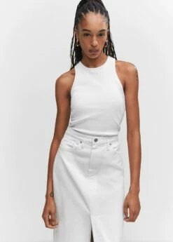 Top Emmanchures Américaines Dos Plongeant 25 Top Emmanchures Américaines Dos Plongeant -Promos Mango Boutique 57074028 01