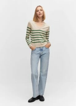 Pull-over Rayures Maille Fine -Promos Mango Boutique 57074405 43 99999999 01