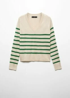 Pull-over Rayures Maille Fine -Promos Mango Boutique 57074405 43 B
