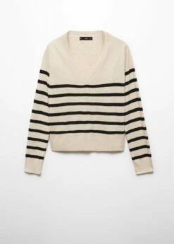 Pull-over Rayures Maille Fine -Promos Mango Boutique 57074405 99 B