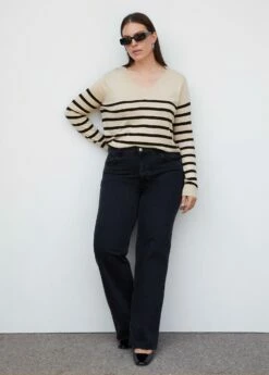 Pull-over Rayures Maille Fine -Promos Mango Boutique 57074405 99 D3