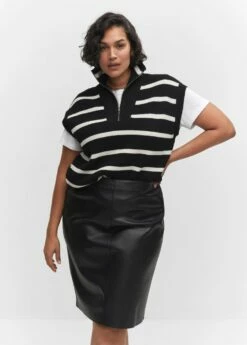 Jupe Crayon Similicuir -Promos Mango Boutique 57074406 99 D5