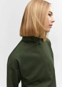 Sweat-shirt Col Montant Zip -Promos Mango Boutique 57074407 37 D1