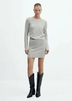 Minijupe Maille Torsadée 23 Minijupe Maille Torsadée -Promos Mango Boutique 57075804 91 99999999 01