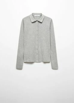 Chemise Maille Côtelée 29 Chemise Maille Côtelée -Promos Mango Boutique 57075809 92 B