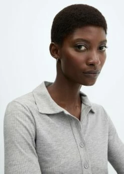 Chemise Maille Côtelée 26 Chemise Maille Côtelée -Promos Mango Boutique 57075809 92 D1