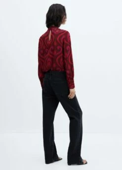 Blouse Imprimée Ouverture -Promos Mango Boutique 57075810 88 R