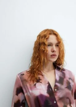 Robe Croisée En Imprimé Fleuri -Promos Mango Boutique 57075812 85 D1