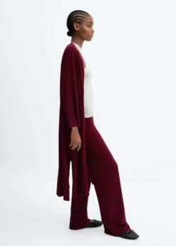 Cardigan Long Maille Fine -Promos Mango Boutique 57076308 77 D1