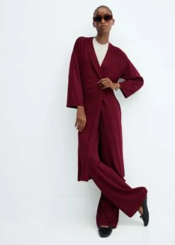 Cardigan Long Maille Fine -Promos Mango Boutique 57076308 77 D2