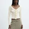 Cardigan Maille Volants -Promos Mango Boutique 57077717 02