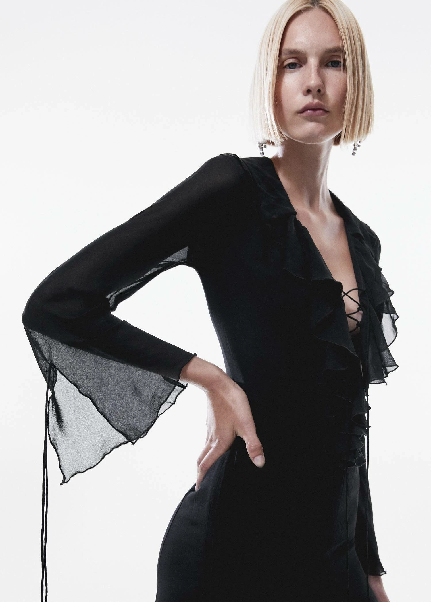 Robe Volants Manches Cloche 3 Robe Volants Manches Cloche