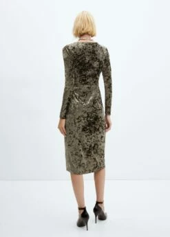 Robe Nœud Velours -Promos Mango Boutique 57079104 37 R