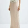 Jupe Extra Longue Satinée -Promos Mango Boutique 57079122 08