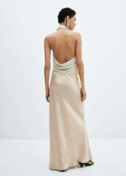 Jupe Extra Longue Satinée -Promos Mango Boutique 57079122 08 R