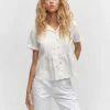 Chemise Lin Plissée -Promos Mango Boutique 57082896 02