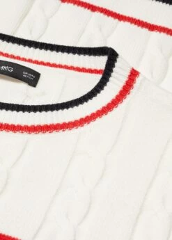 Pull-over Torsades Détail Rayures -Promos Mango Boutique 57083794 05 D8