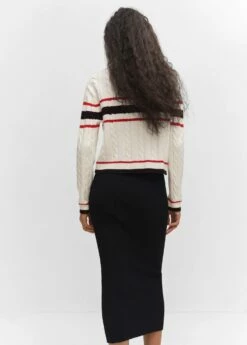 Pull-over Torsades Détail Rayures -Promos Mango Boutique 57083794 05 R