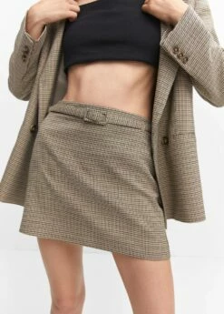 Minijupe Pied-de-poule Ceinture 14 Minijupe Pied-de-poule Ceinture -Promos Mango Boutique 57083801 30 D6