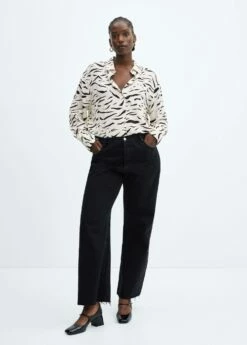 Chemise Fluide Imprimée -Promos Mango Boutique 57083805 02 D3