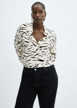 Chemise Fluide Imprimée -Promos Mango Boutique 57083805 02 D5