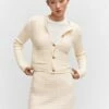 Cardigan Tricot Texturé -Promos Mango Boutique 57083813 02