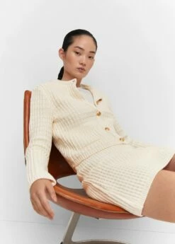 Cardigan Tricot Texturé 16 Cardigan Tricot Texturé -Promos Mango Boutique 57083813 02 D2