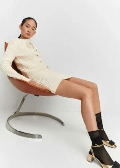 Minijupe Maille -Promos Mango Boutique 57083815 02 D2