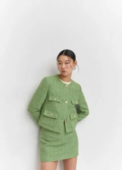 Minijupe En Tweed -Promos Mango Boutique 57083820 40 D2