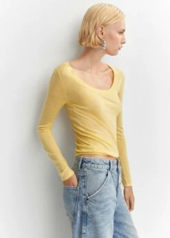 Pull-over Décolleté Laine -Promos Mango Boutique 57084426 12 D2