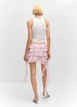 Jupe Gaze Volants -Promos Mango Boutique 57084433 83 R