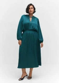 Robe Satinée Manches Bouffantes 15 Robe Satinée Manches Bouffantes -Promos Mango Boutique 57084762 59 D3