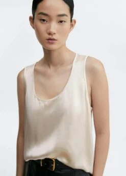 Top Soie Larges Bretelles -Promos Mango Boutique 57086020 02 D1