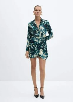 Robe Tie And Dye Détail Nœud -Promos Mango Boutique 57086024 43 99999999 01