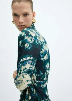 Robe Tie And Dye Détail Nœud -Promos Mango Boutique 57086024 43 D6