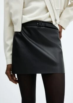 Minijupe Similicuir Ceinture