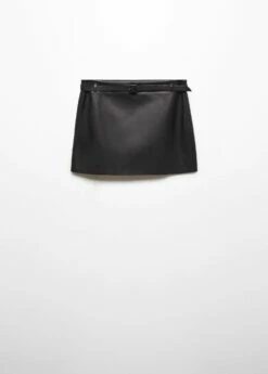 Minijupe Similicuir Ceinture -Promos Mango Boutique 57086712 99 B