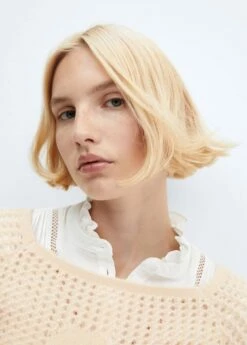 Pull-over Col Bateau Ajouré -Promos Mango Boutique 57086727 10 D1